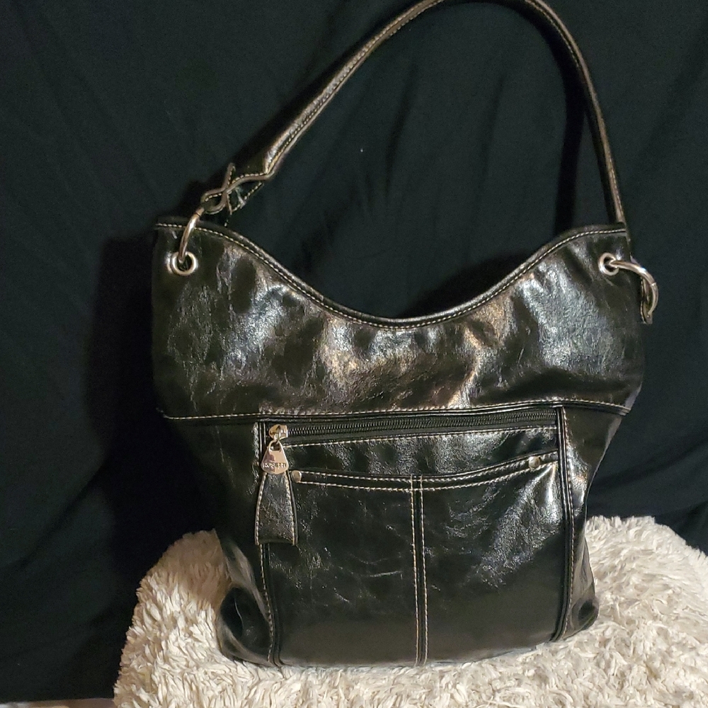 Elegant Black Leather Women's Bag